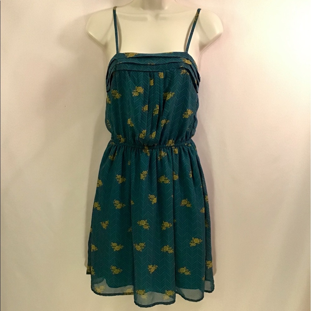 Chevron Roses Mini Dress